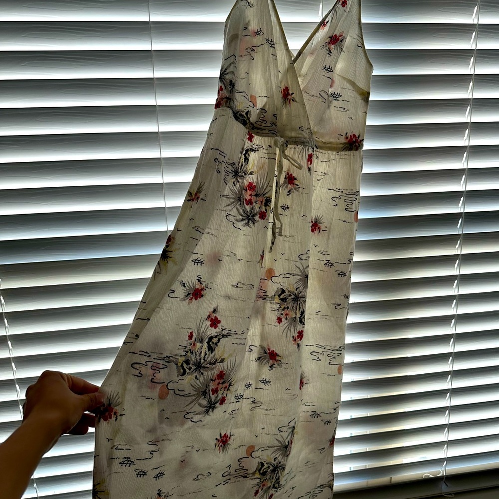 Reformation White Patterned Dress